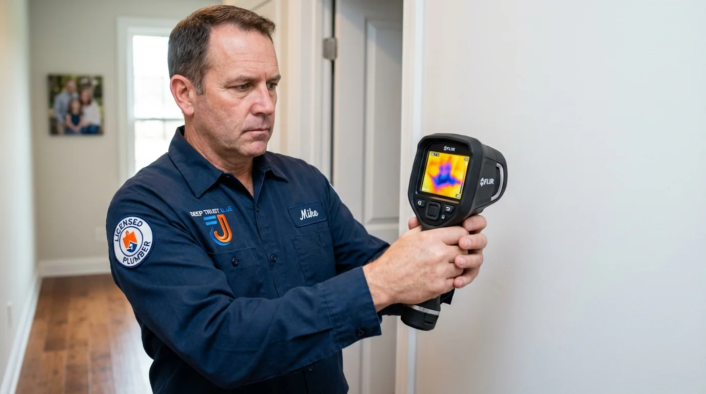 Thermal imaging leak detection by Johns Plumbing LLC in LaBelle